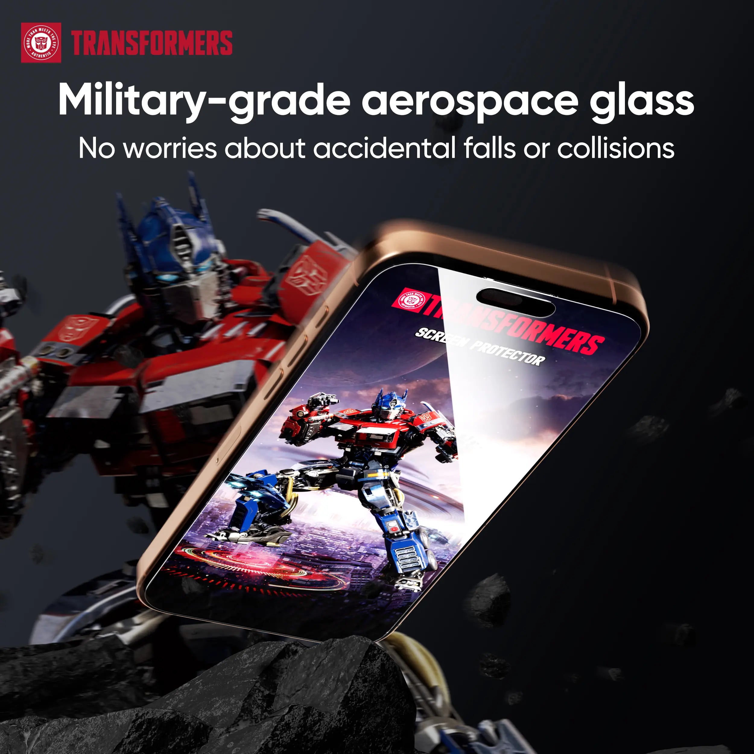 TRANSFORMERS Dual-Pack Privacy Screen Protector, High-Definition Shatterproof Tempered Glass for Phones and Accessories