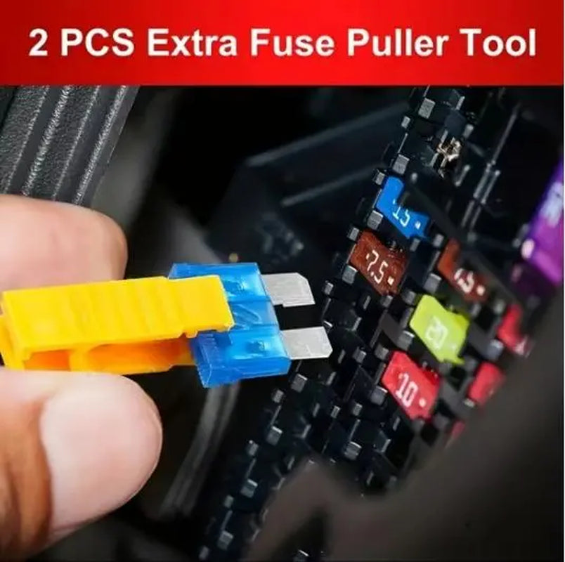 306-Piece Automotive Blade Fuse Assortment Set with Colorful Plastic Pallets for Replacement and Repair Applications