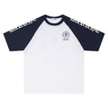 Color blocked patchwork shoulder short sleeved t-shirt