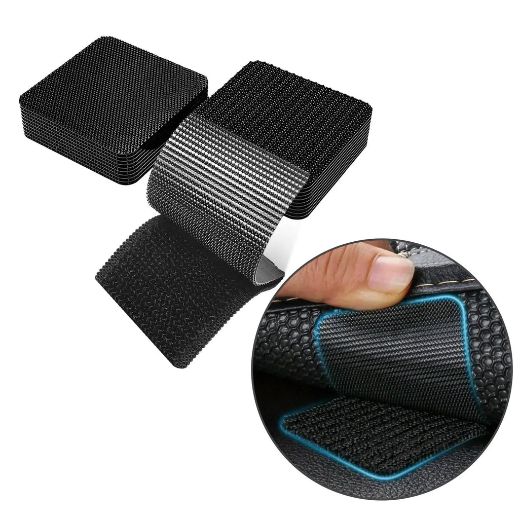 Waterproof Self Adhesive Heavy Duty Double Sided Hook and Loop Strips | Reusable Adhesive Mounting Tape Strong Stick for Wall Hanging Picture Frames Cable Organizer DIY Home Decor Office Organization.