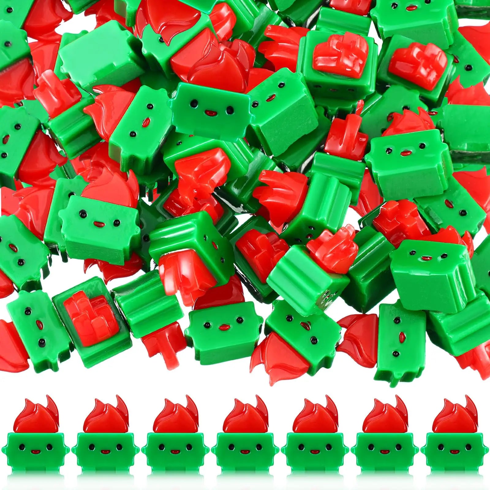 Mini Luminous Dumpster Fire Ornaments - Humorous Glow-in-the-Dark Resin Figures for Nurse and Teacher Appreciation, Anxiety Relief, and Emotional Support Gifts for IT and Administrative Professionals - Office and Home Decoration (50/100 Pieces)
