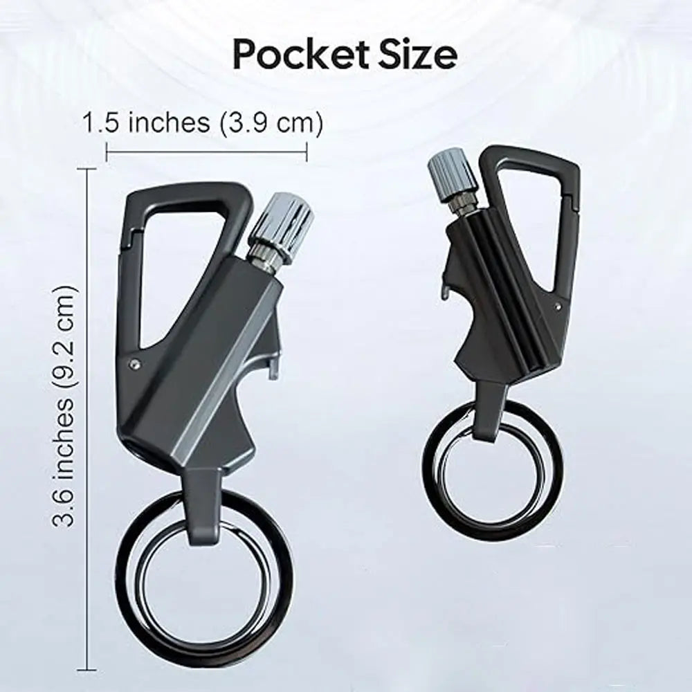 3-in-1 Multi-Tool Utensil Set: Portable Keychain with Bottle Opener and Lighter (Lighter Fluid Not Included)
