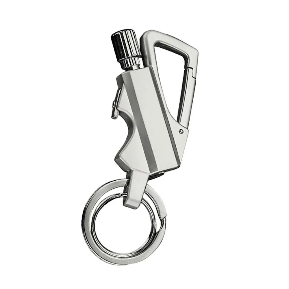 3-in-1 Multi-Tool Utensil Set: Portable Keychain with Bottle Opener and Lighter (Lighter Fluid Not Included)