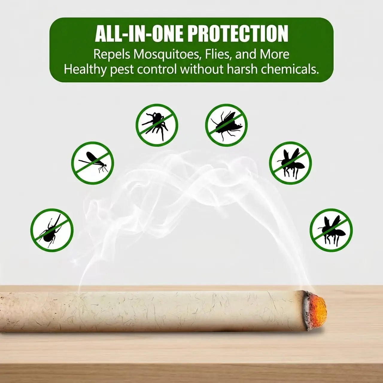 [Natural Defense] 10/20/30-Pack Organic Mugwort & Gastrodia Aromatherapy Sticks - Non-Toxic Mosquito Repellent & Sleep Aid