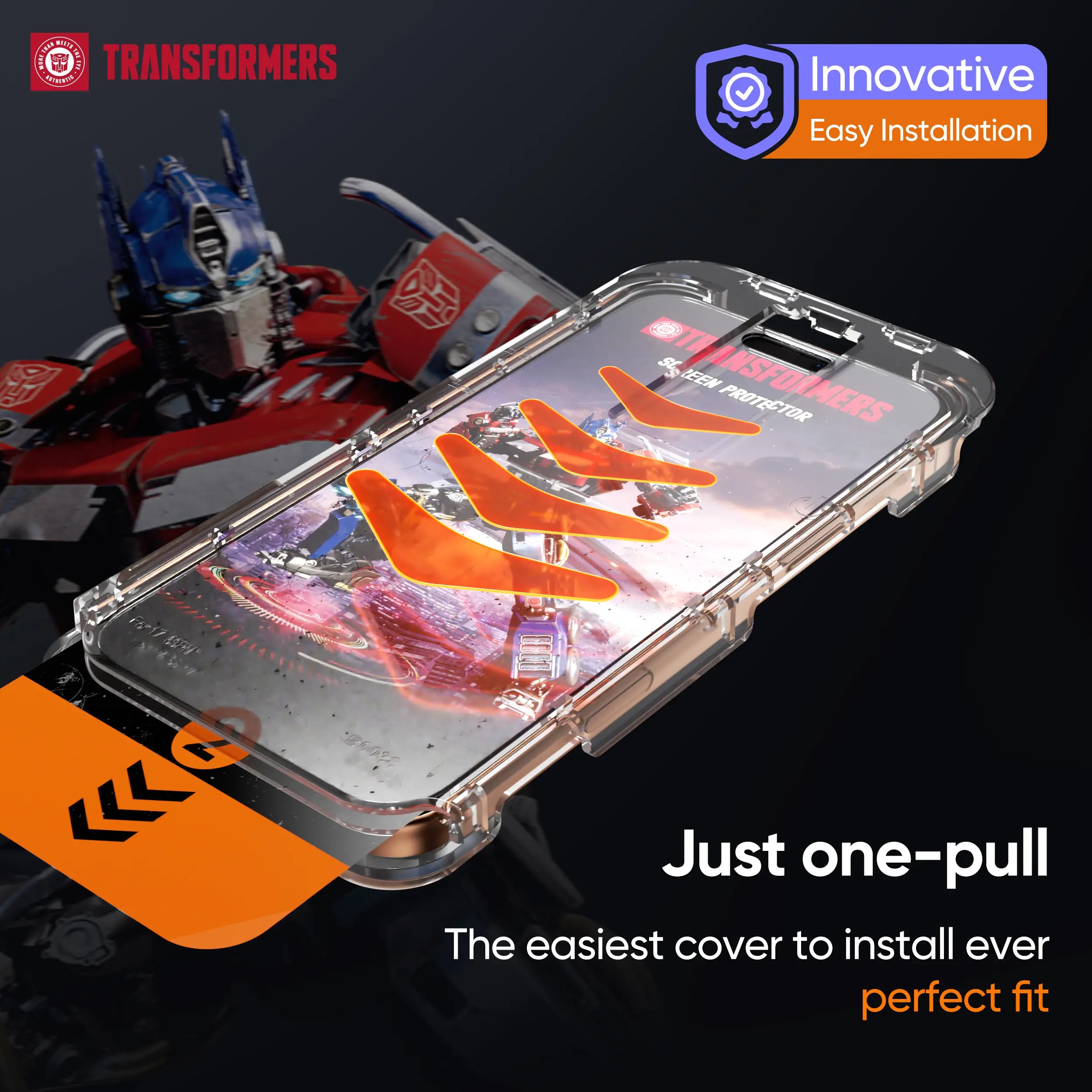 TRANSFORMERS Dual-Pack Privacy Screen Protector, High-Definition Shatterproof Tempered Glass for Phones and Accessories