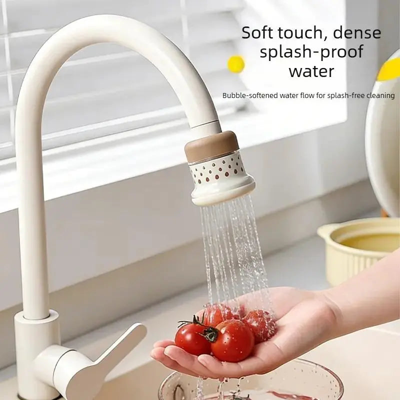 Miniature Water Faucet Filter with Multi-Layer Filtration for Fresh Water Kitchen Vegetable Washing Splash Guard Rotatable Water-Saving Purifier for Home Use