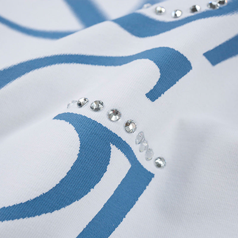 Hand drawn graffiti letters hot stamping short sleeves