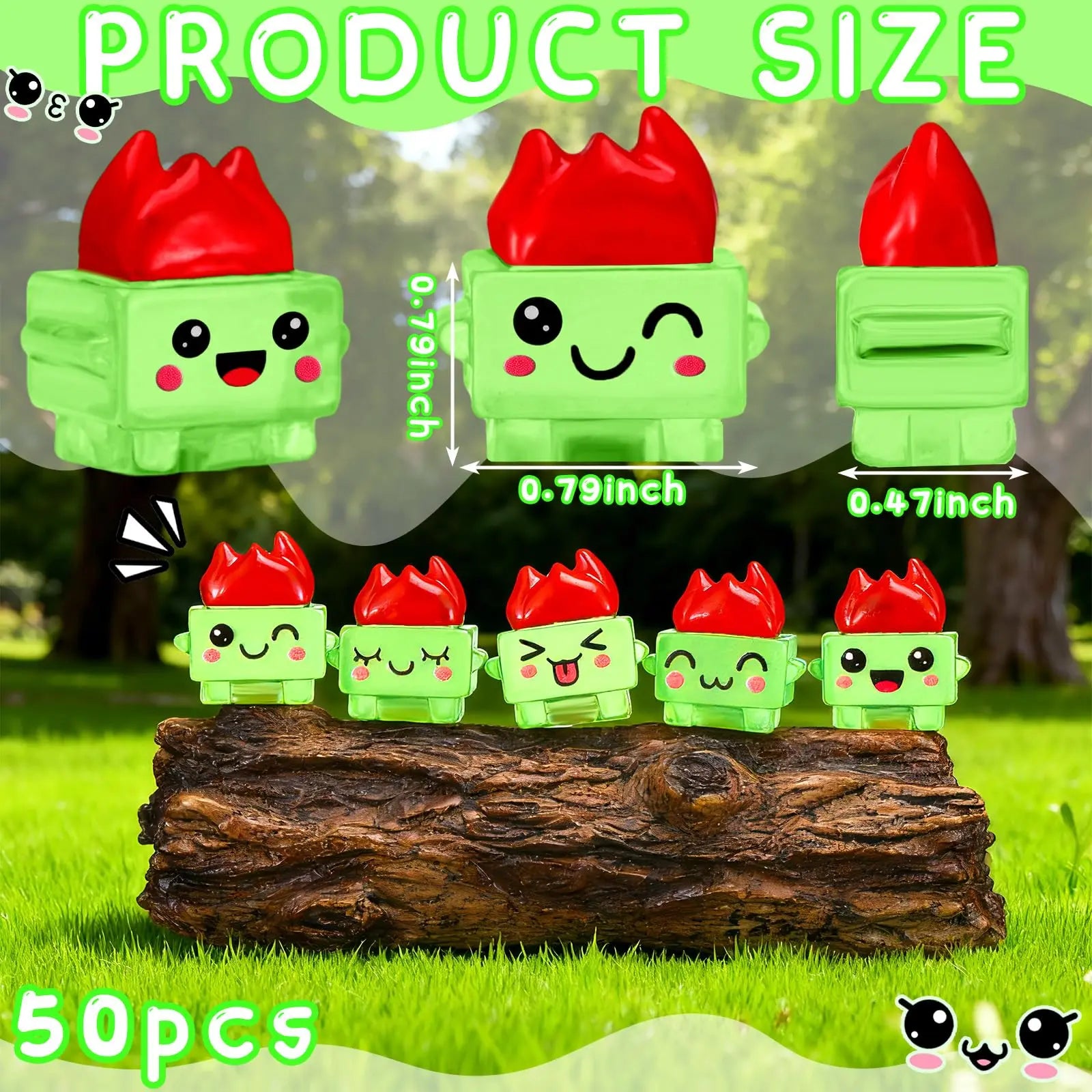 Mini Luminous Dumpster Fire Ornaments - Humorous Glow-in-the-Dark Resin Figures for Nurse and Teacher Appreciation, Anxiety Relief, and Emotional Support Gifts for IT and Administrative Professionals - Office and Home Decoration (50/100 Pieces)
