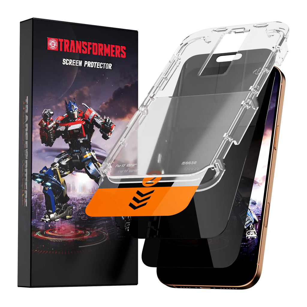 TRANSFORMERS Dual-Pack Privacy Screen Protector, High-Definition Shatterproof Tempered Glass for Phones and Accessories