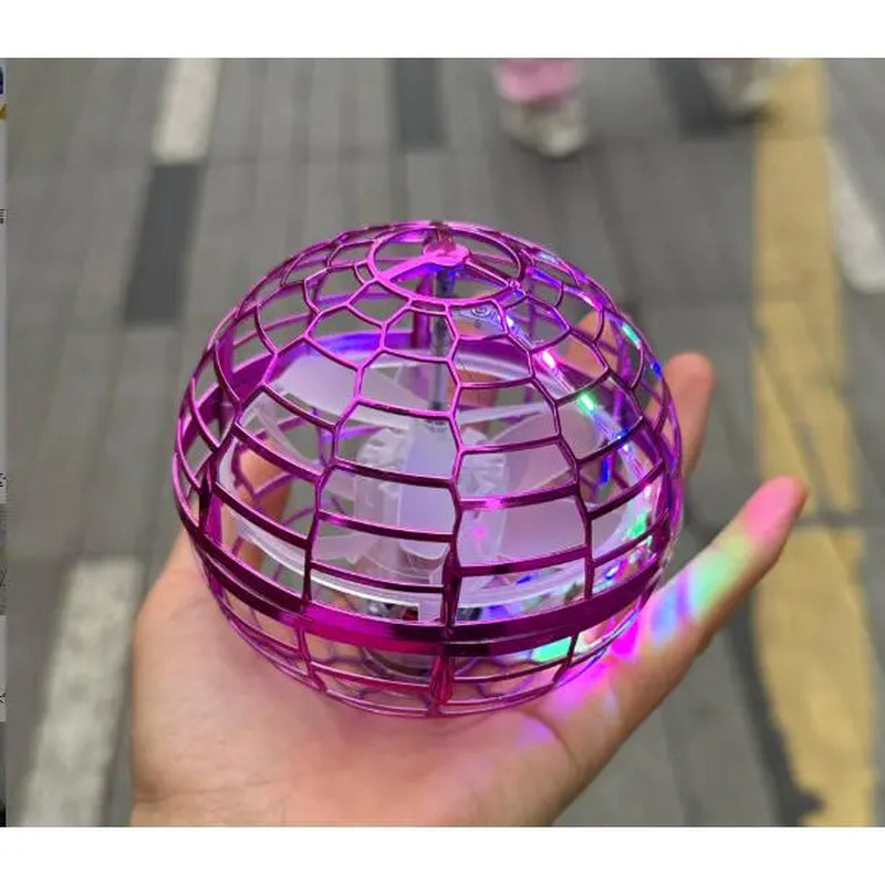 Levitating Induction Flying Ball - Illuminated Gyroscopic Toy for Fingertip Play and Outdoor Training