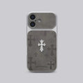Premium Leather Cross-Pattern Phone Case for iPhone 13/14/15/16/17/Pro/Max | 3D Vintage Design, Shockproof Protection, and Drop Resistance | Unisex Stylish Protective Cover | Ideal Gift Option
