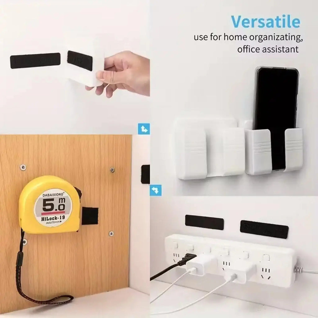 Waterproof Self Adhesive Heavy Duty Double Sided Hook and Loop Strips | Reusable Adhesive Mounting Tape Strong Stick for Wall Hanging Picture Frames Cable Organizer DIY Home Decor Office Organization.