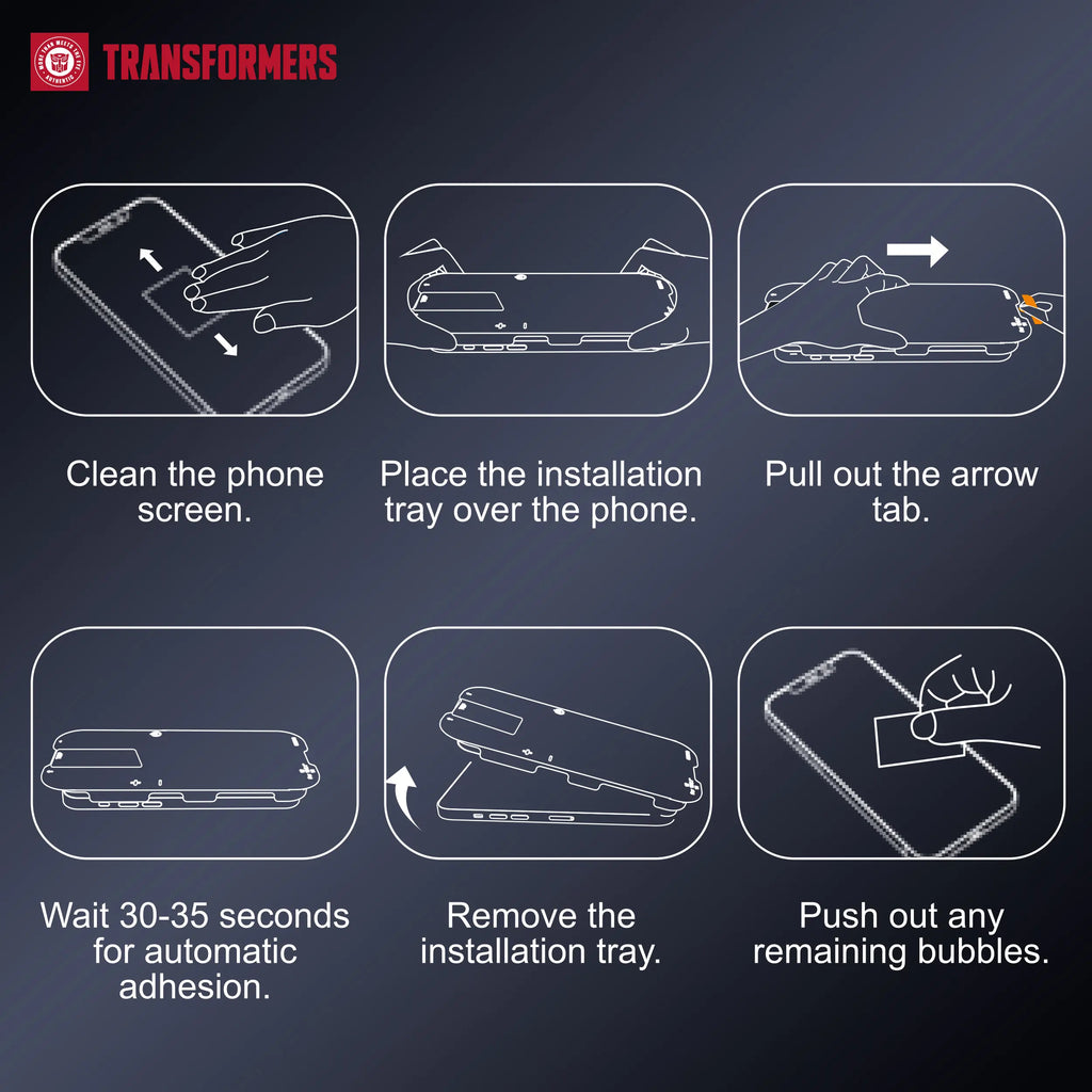 TRANSFORMERS Dual-Pack Privacy Screen Protector, High-Definition Shatterproof Tempered Glass for Phones and Accessories