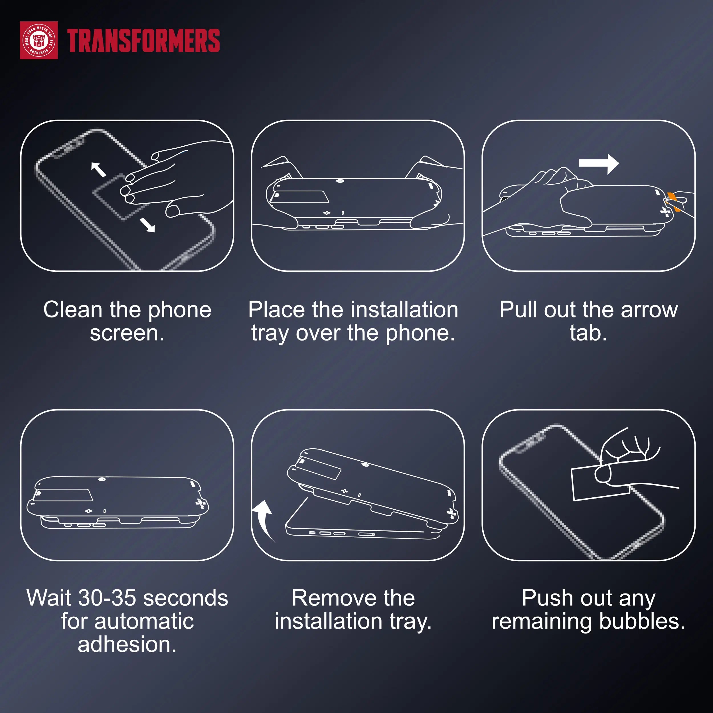 TRANSFORMERS Dual-Pack Privacy Screen Protector, High-Definition Shatterproof Tempered Glass for Phones and Accessories