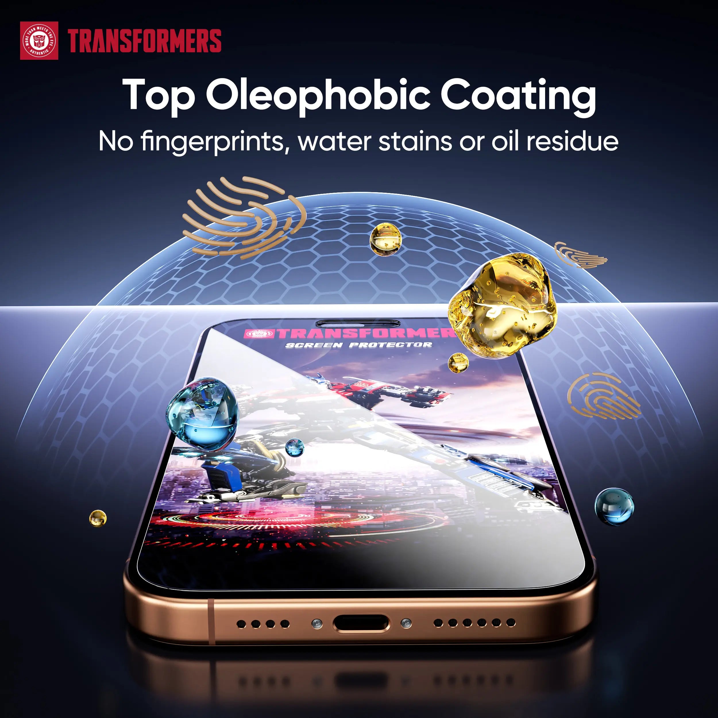 TRANSFORMERS Dual-Pack Privacy Screen Protector, High-Definition Shatterproof Tempered Glass for Phones and Accessories