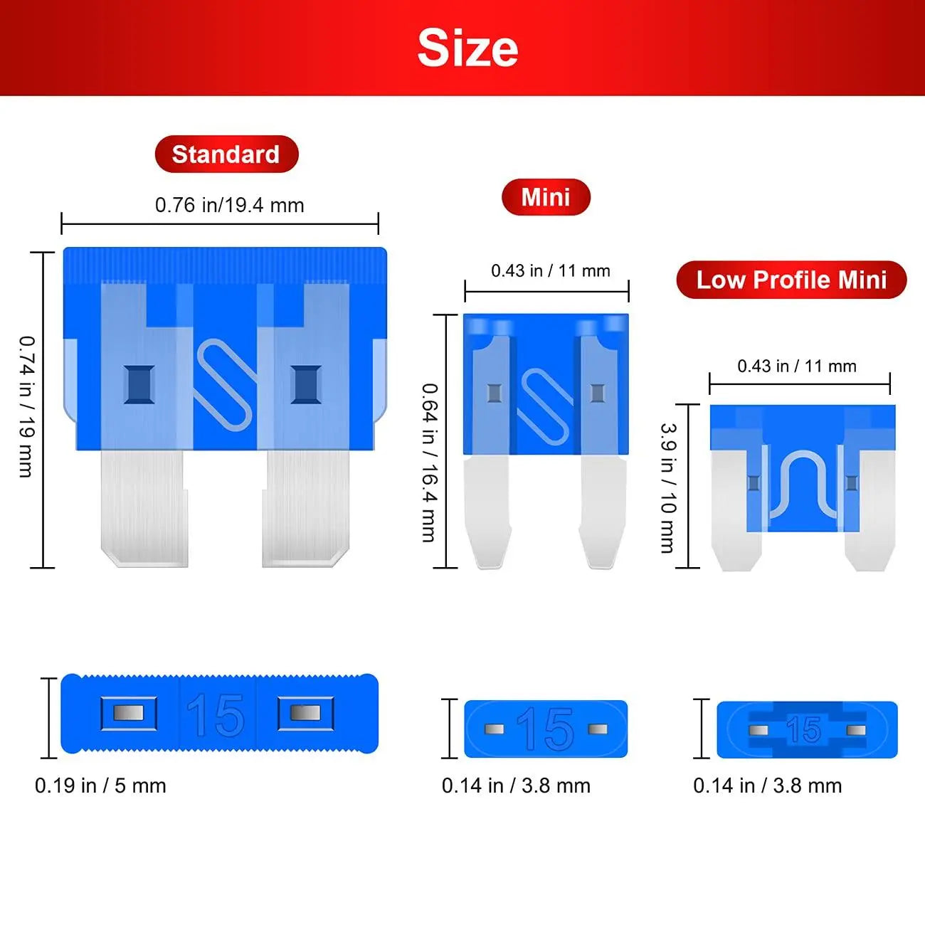 306-Piece Automotive Blade Fuse Assortment Set with Colorful Plastic Pallets for Replacement and Repair Applications